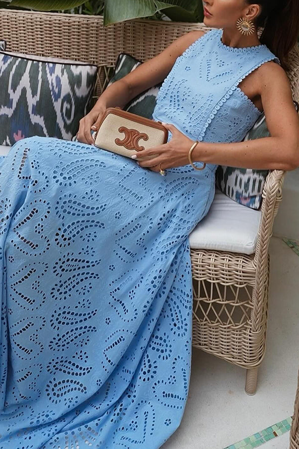 Larissa™ Embroidered Top &amp; High-Waist Maxi Skirt Set