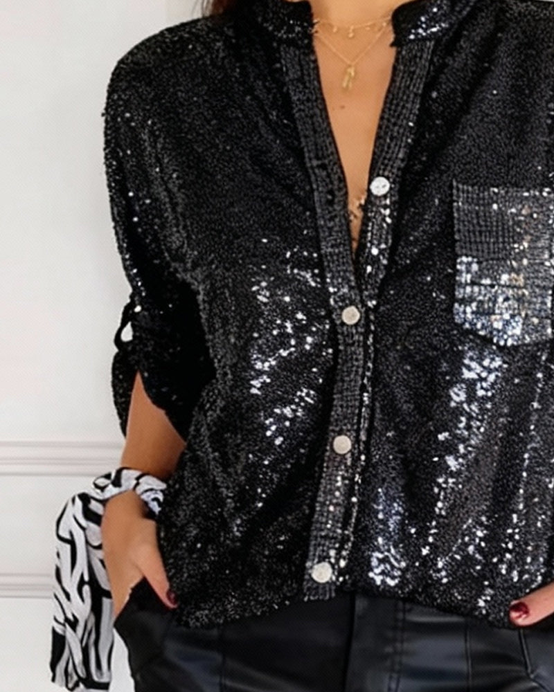 Stylish Solid Color Shirt with Pocket