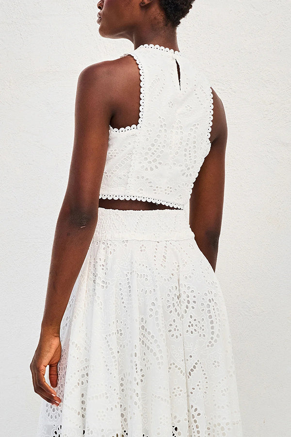 Larissa™ Embroidered Top &amp; High-Waist Maxi Skirt Set