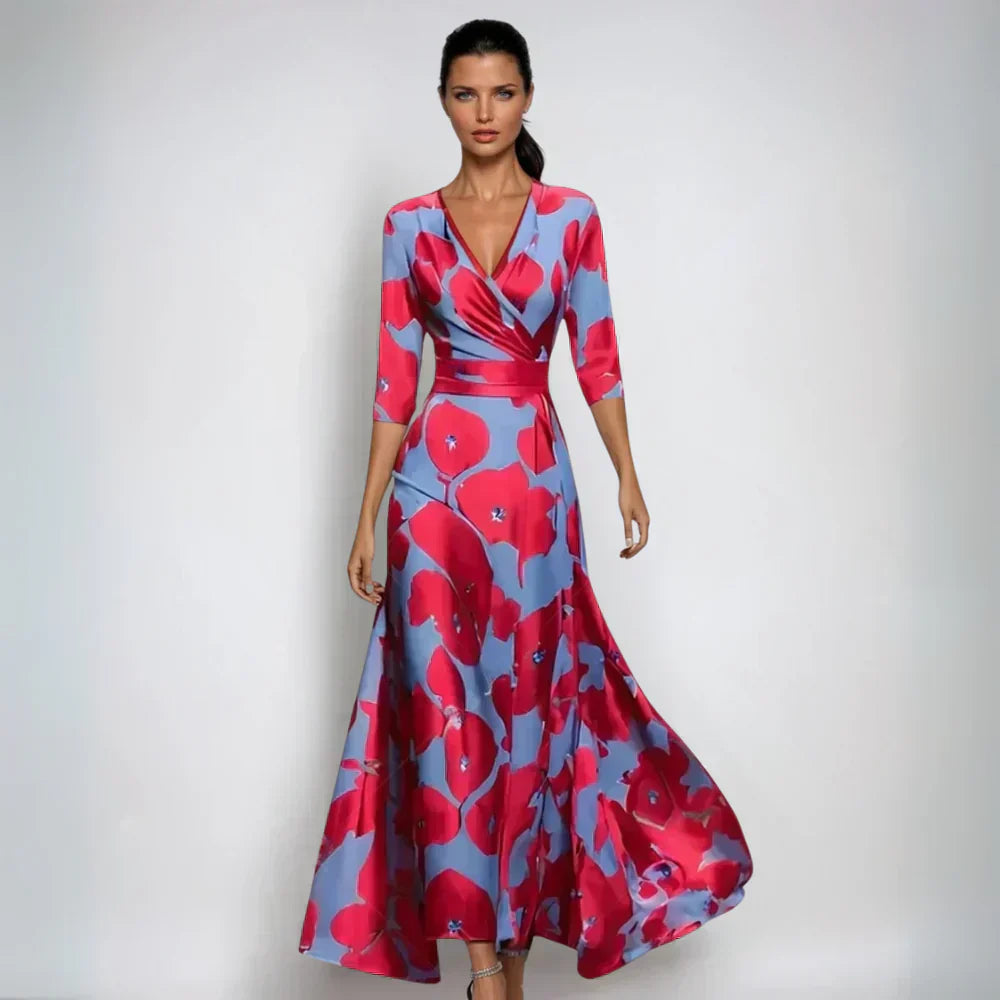 Emilia | Chic Bloom Wrap Dress