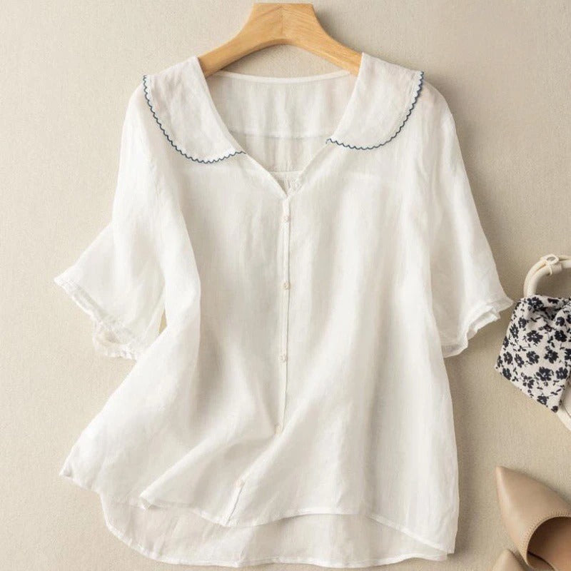 Adele | Casual Button-Down Blouse