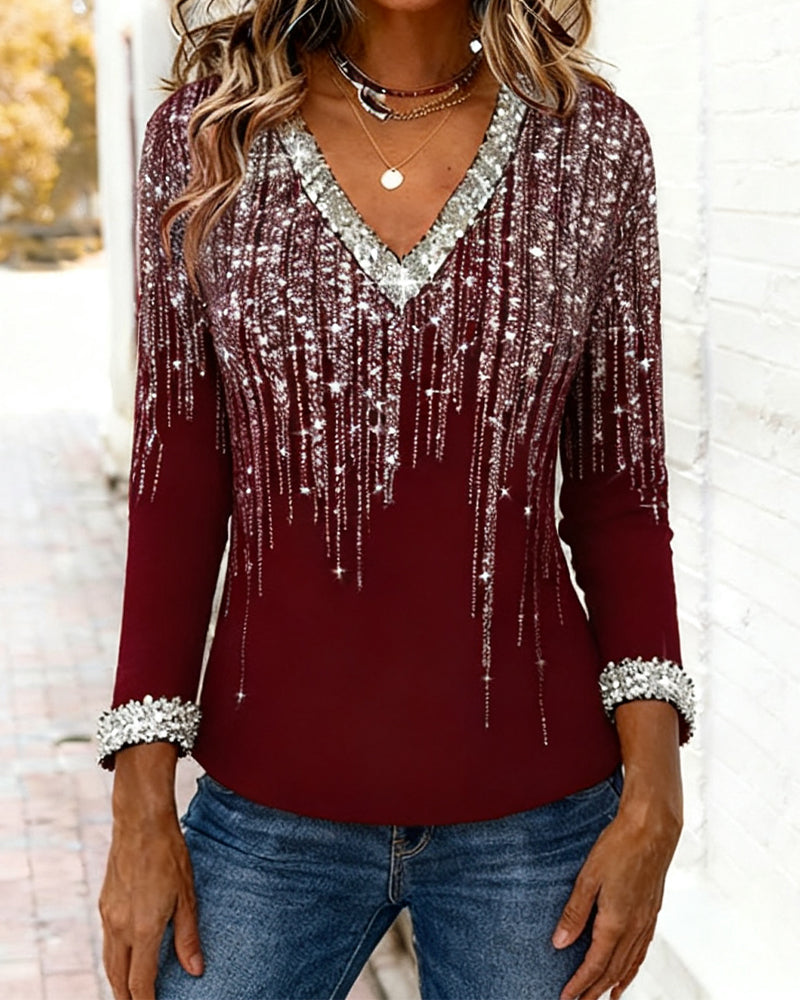 Trendy V-Neck Top