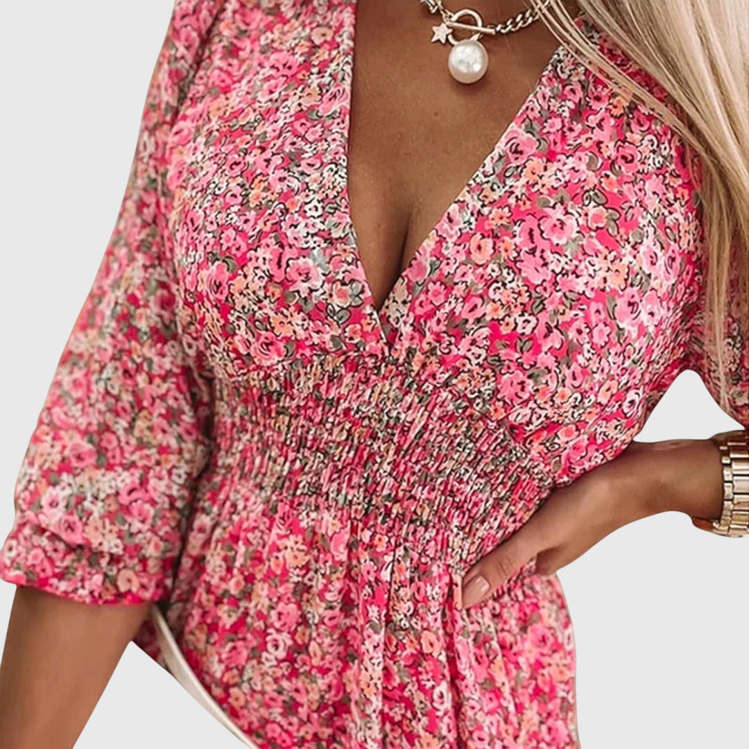Annie | Floral Puff Sleeve Dress