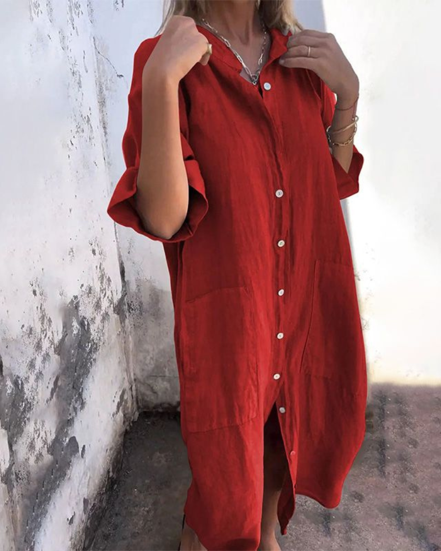 Melanie | Ibiza Style Casual Shirt Dress