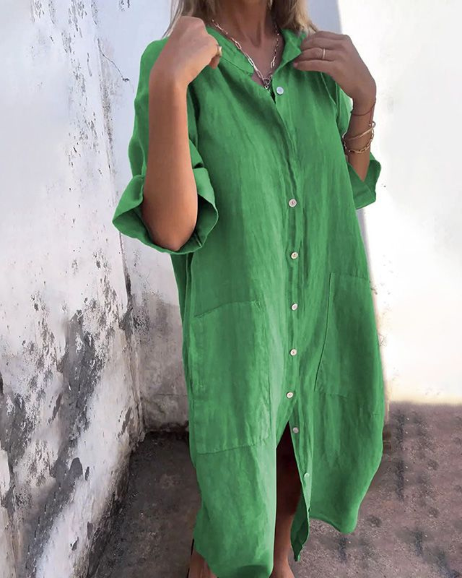 Melanie | Ibiza Style Casual Shirt Dress