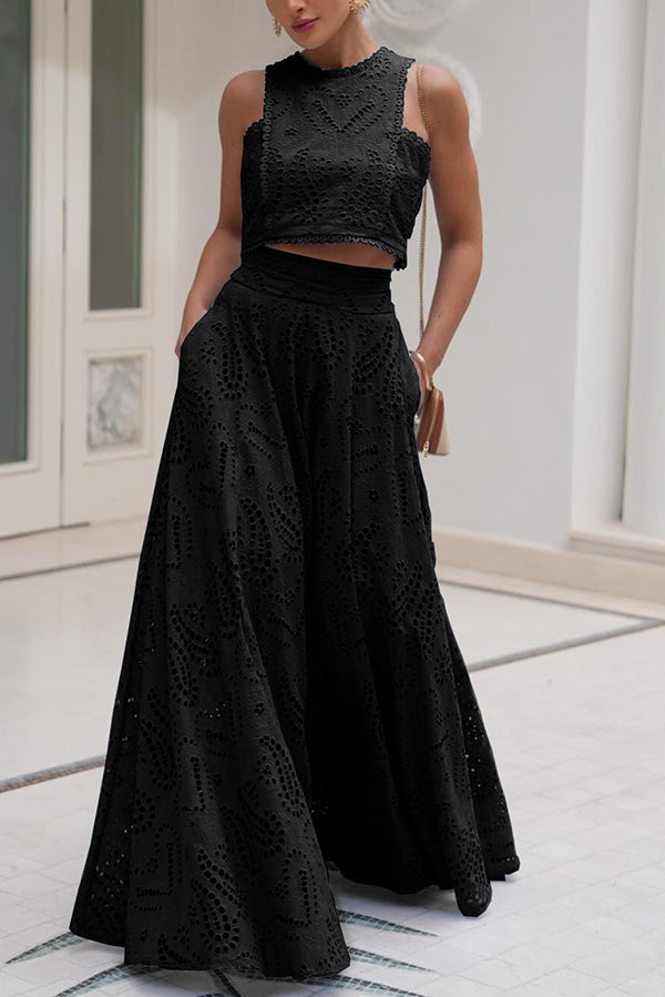 Larissa™ Embroidered Top &amp; High-Waist Maxi Skirt Set