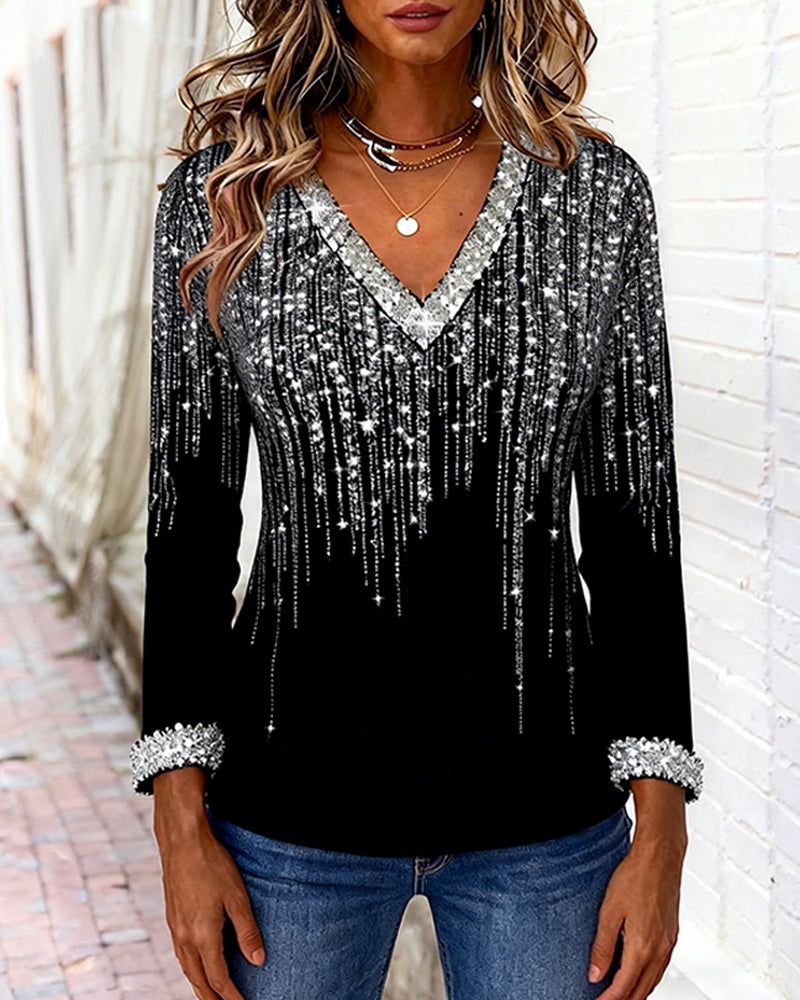 Trendy V-Neck Top