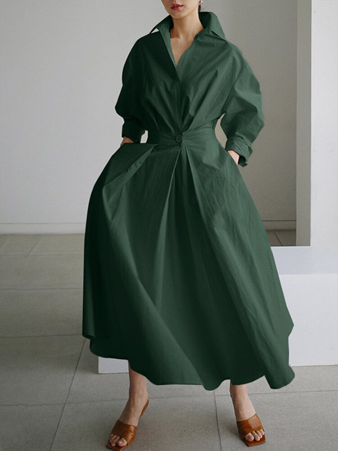 Clémence™ | Buttoned Midi Dress