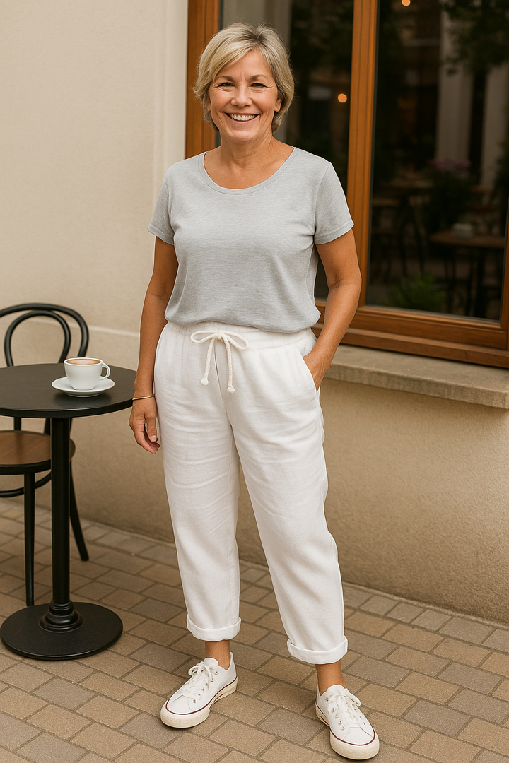 Thea | Comfort Linen Pants - Cool &amp; Comfortable