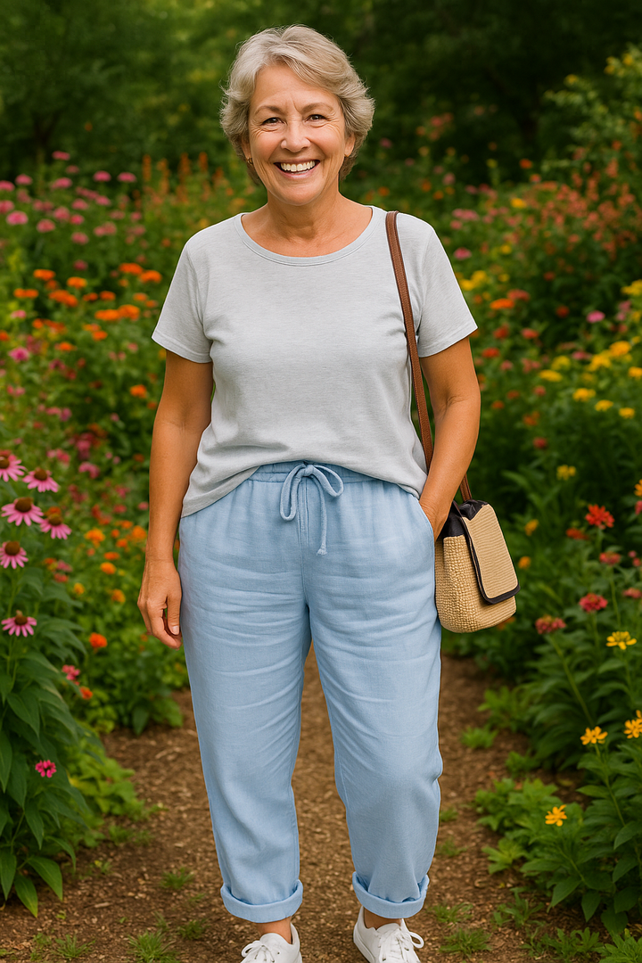 Thea | Comfort Linen Pants - Cool &amp; Comfortable
