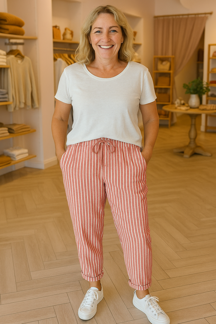 Thea | Comfort Linen Pants - Cool &amp; Comfortable