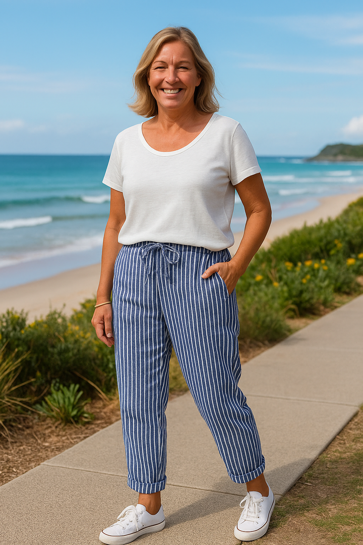 Thea | Comfort Linen Pants - Cool &amp; Comfortable