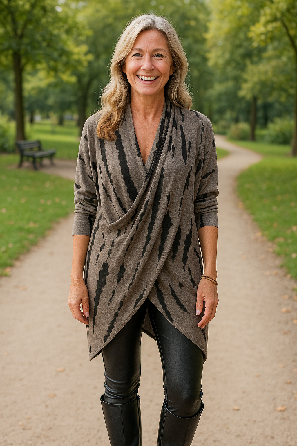 Anoria| Comfort Drape Dress – Tummy-Friendly &amp; Arm Coverage