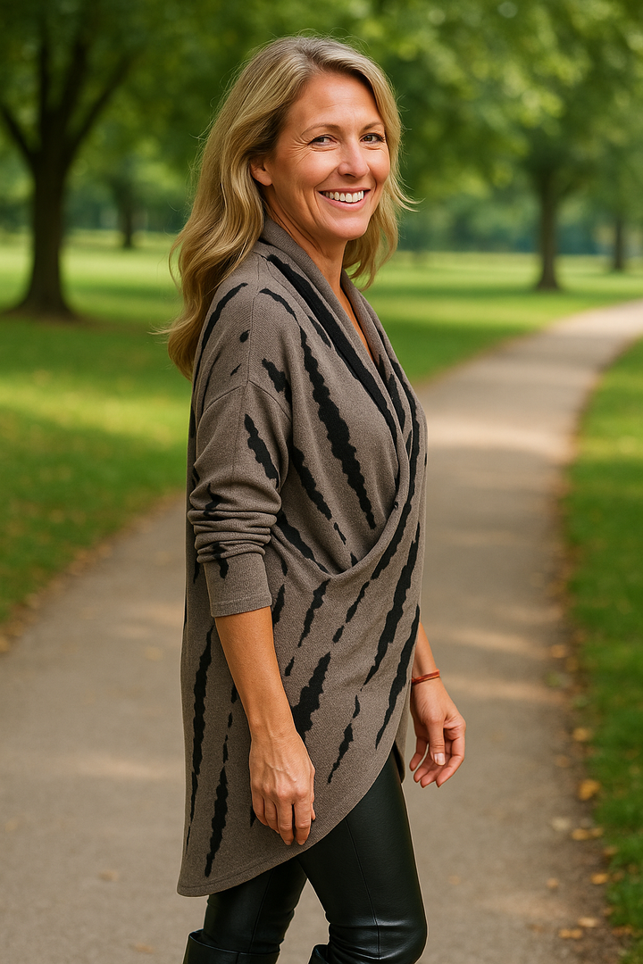 Anoria| Comfort Drape Dress – Tummy-Friendly &amp; Arm Coverage