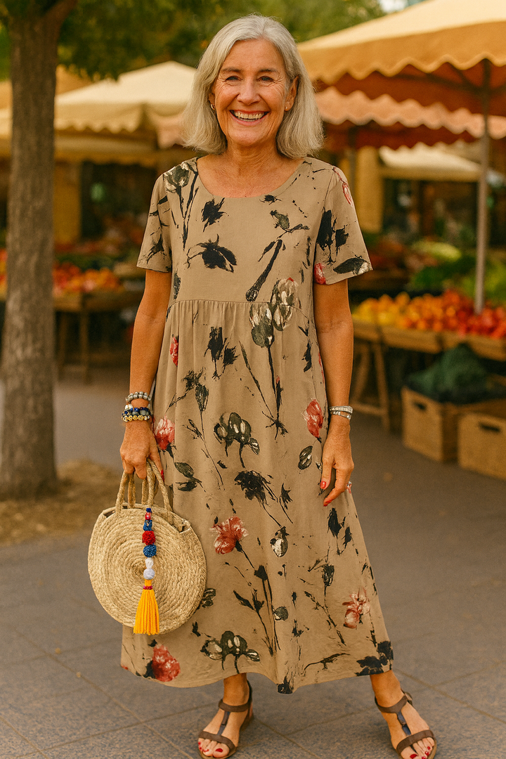 Lucie | Vintage Floral Maxi Dress - Light, Flattering &amp; Effortlessly Elegant