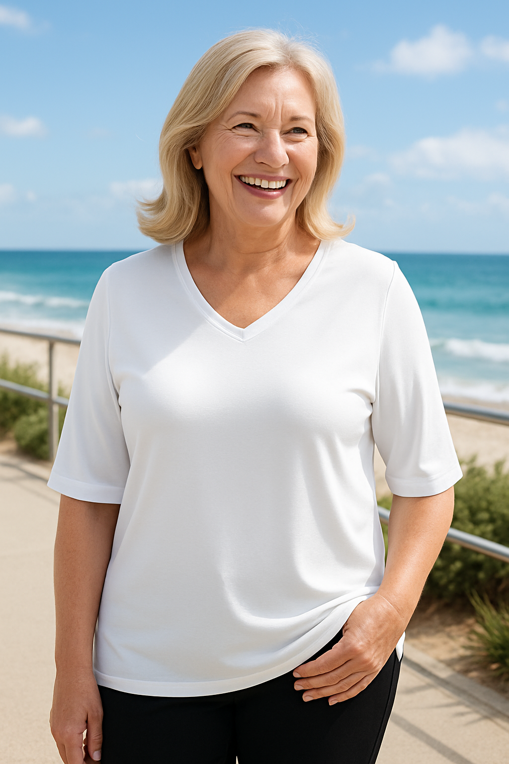 Olanna| Everyday Comfort Tee – 3 Pack for Flattering Tummy &amp; Arm Coverage