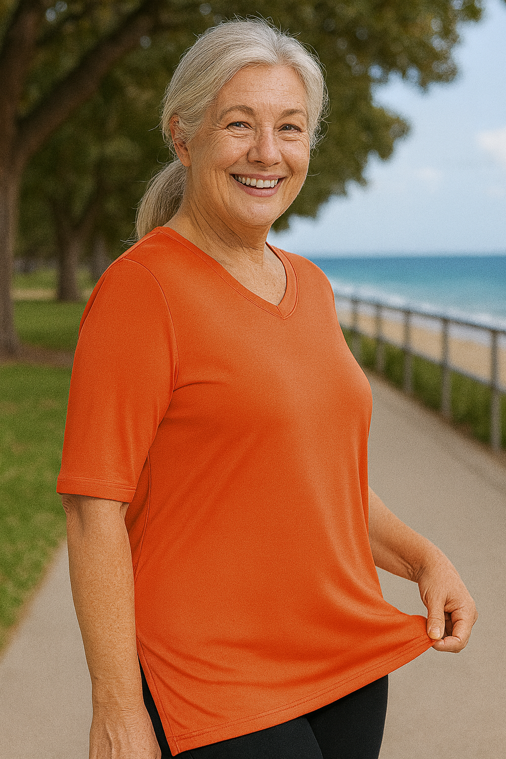 Olanna| Everyday Comfort Tee – 3 Pack for Flattering Tummy &amp; Arm Coverage