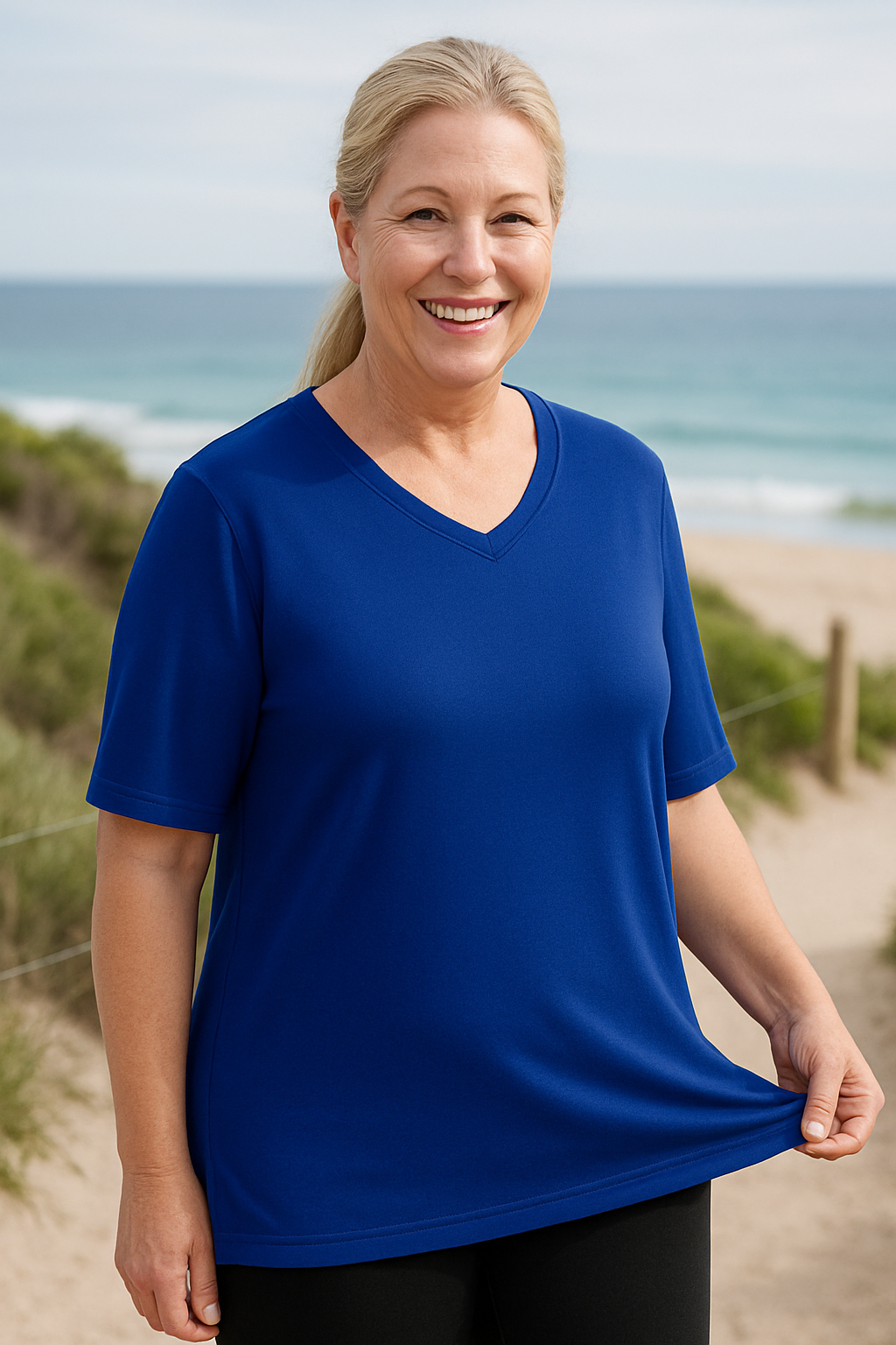 Olanna| Everyday Comfort Tee – 3 Pack for Flattering Tummy &amp; Arm Coverage