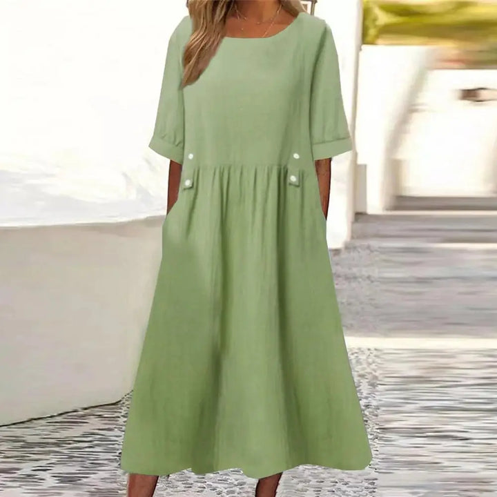 Melina | Soft Elegance Midi Dress— Comfort That Gives You Confidence