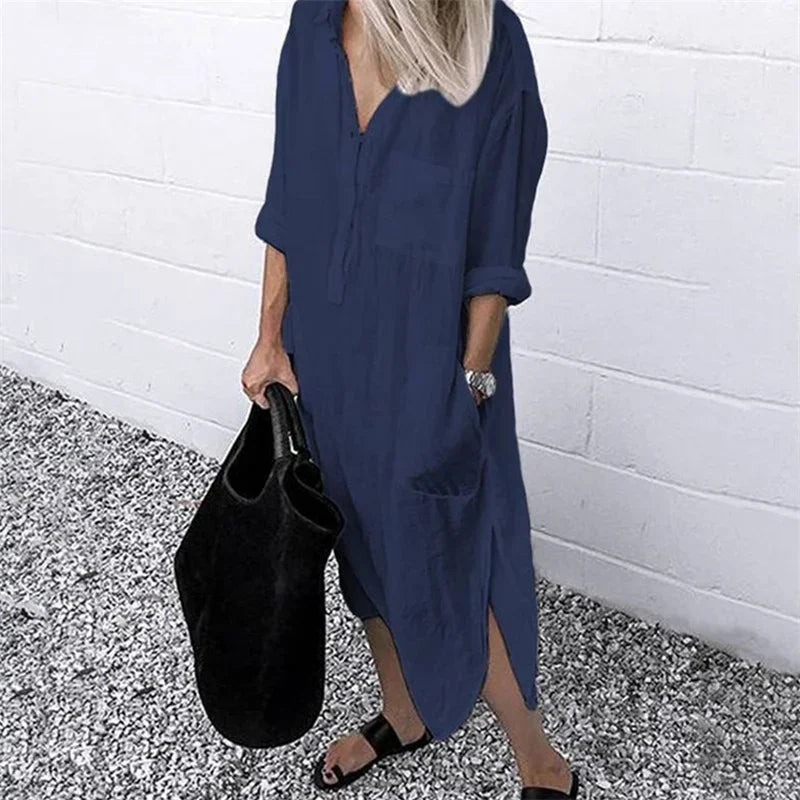 Alora | Soft Flow Midi Dress - Effortless Confidence, Everyday Comfort