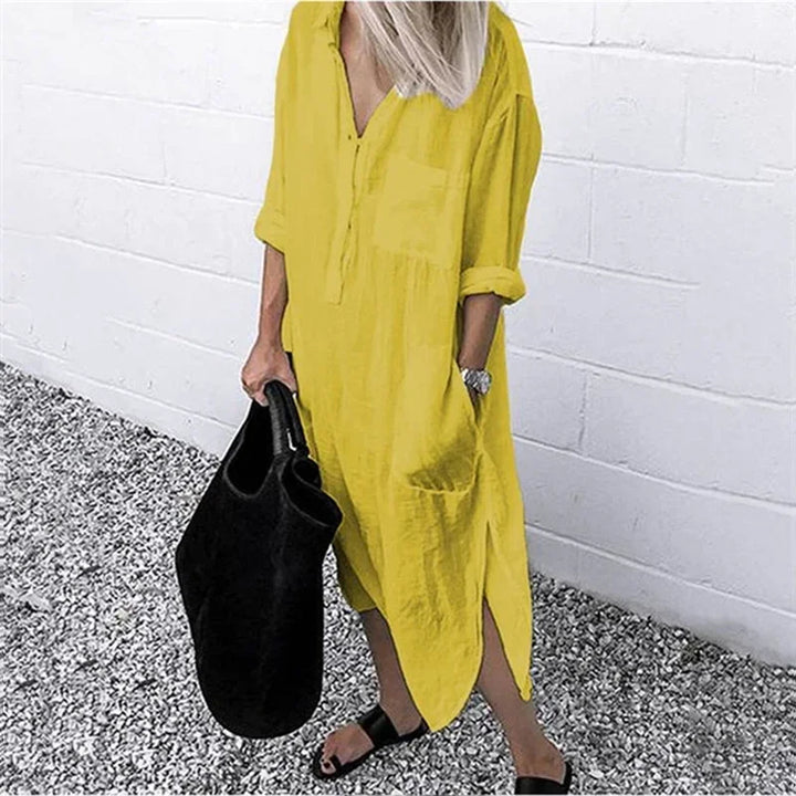 Alora | Soft Flow Midi Dress - Effortless Confidence, Everyday Comfort