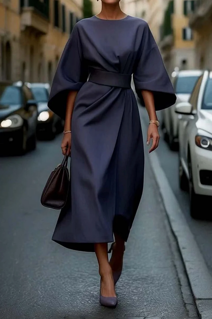 Louise™ | Maxi Length Evening Dress with Belt