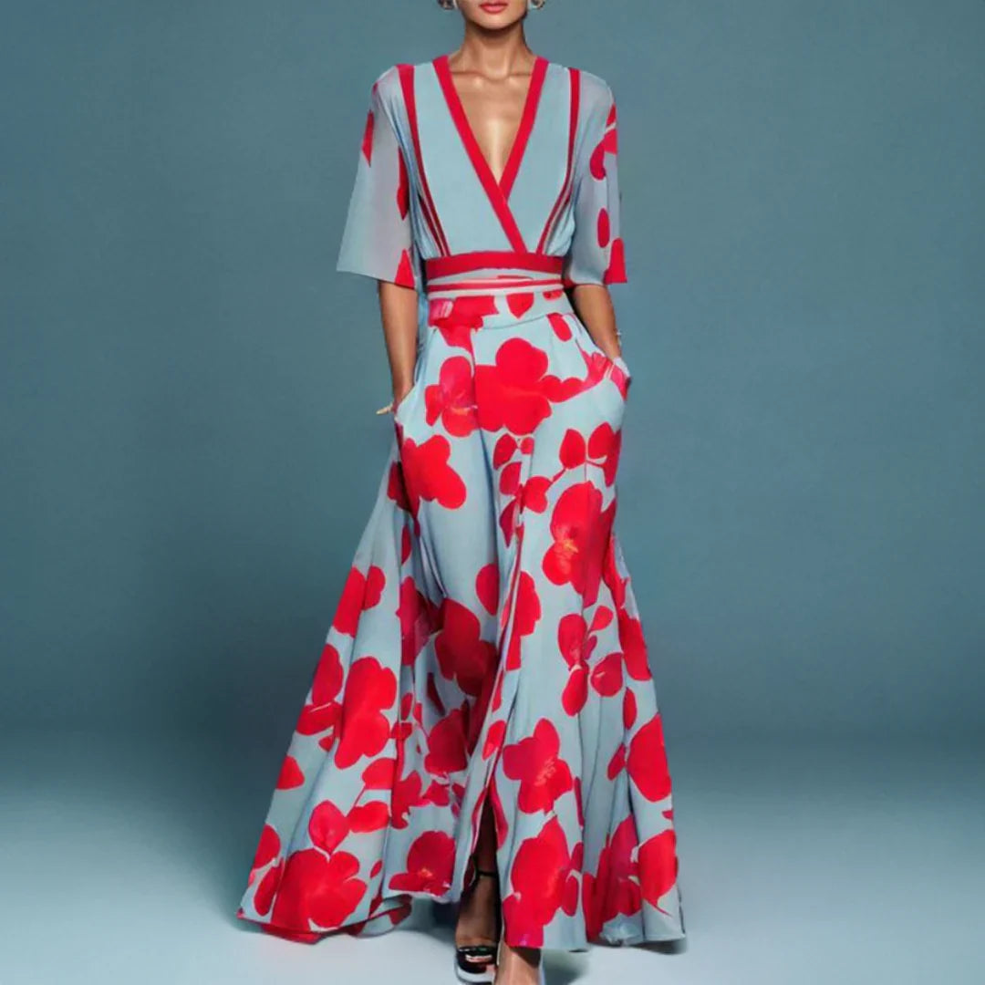 Quendolin | Elegant Floral Maxi Dress