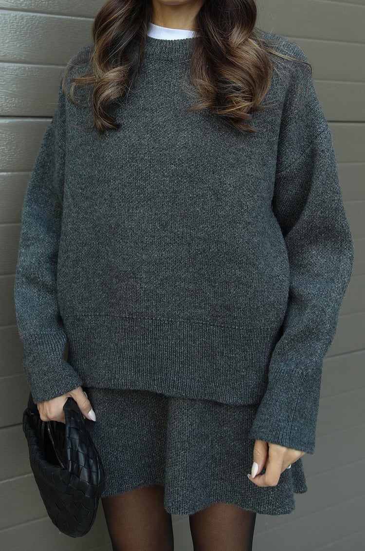 Esme |  A cozy sweater and a flowy flattering skirt