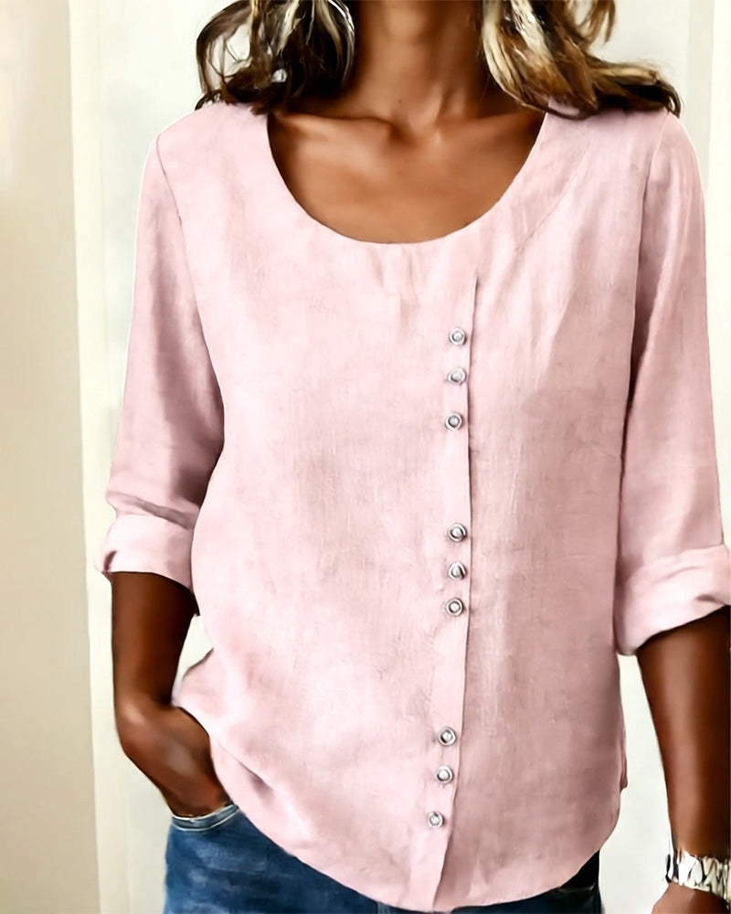 Round Neck Long Sleeve Top