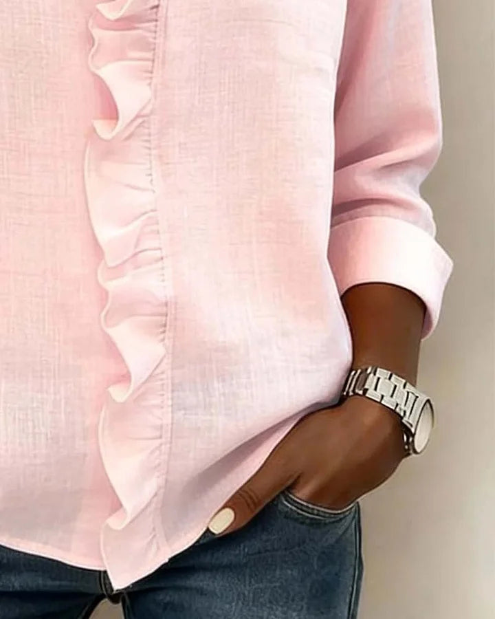 Theresa | Ruffle V-Neck Blouse