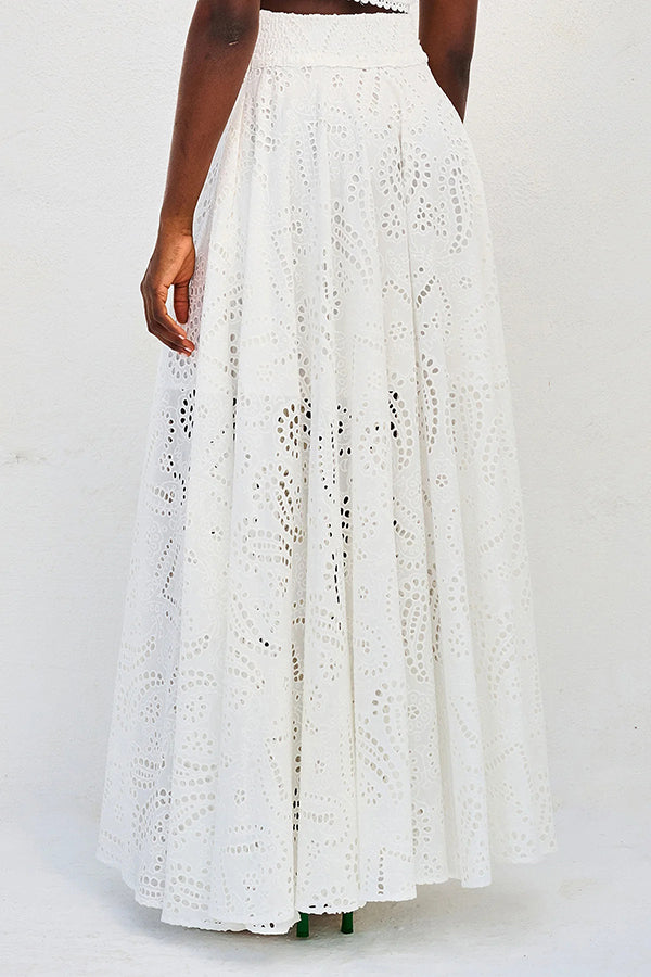 Larissa™ Embroidered Top &amp; High-Waist Maxi Skirt Set