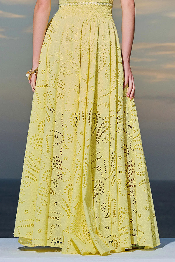 Larissa™ Embroidered Top &amp; High-Waist Maxi Skirt Set