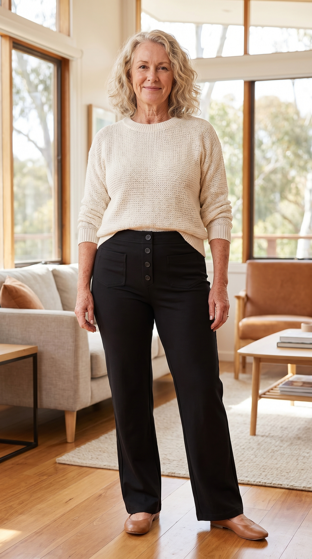 Marjorie | High-Waist Stretch &amp; No-Pill Trouser – Timeless Confidence