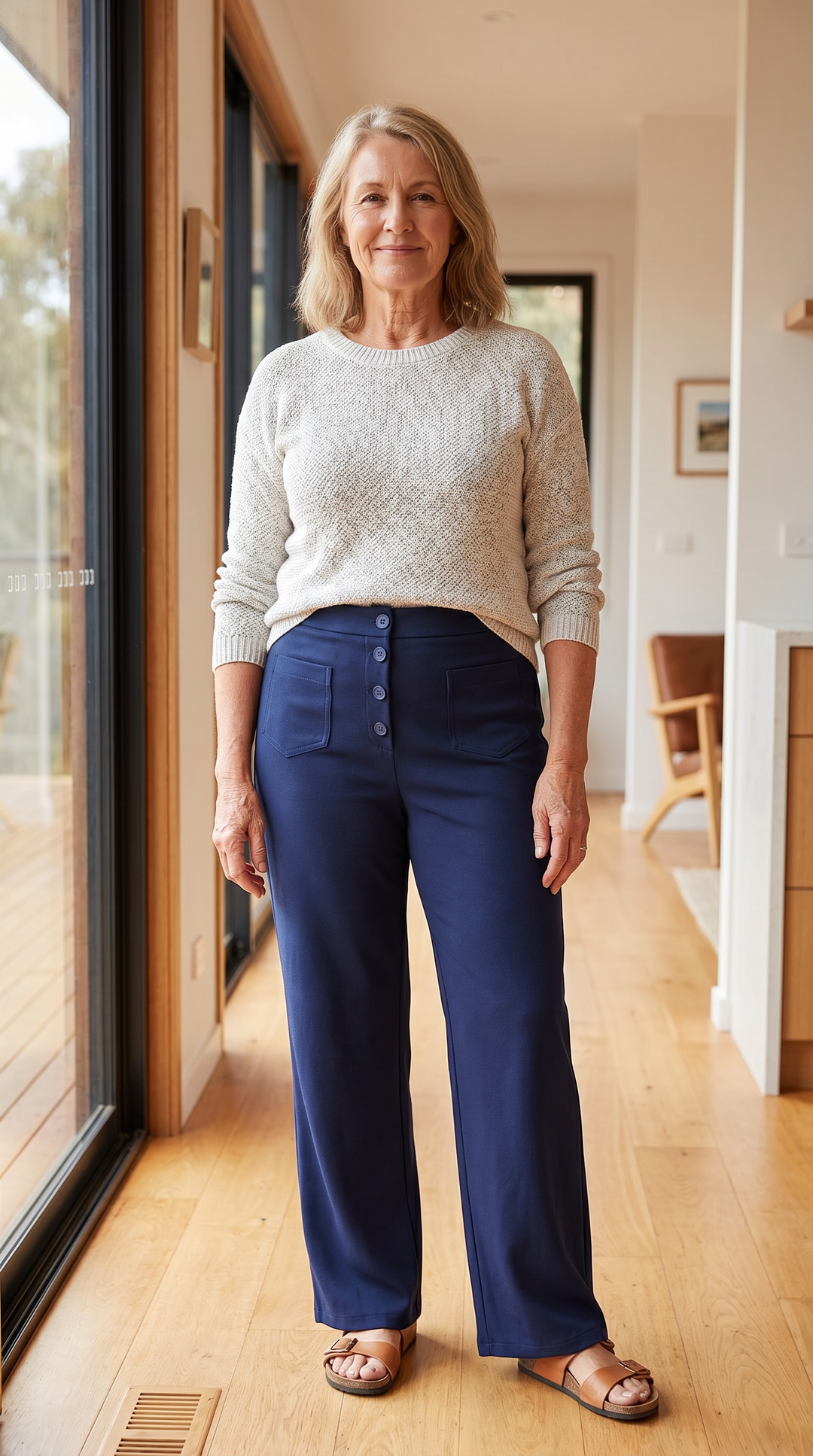Marjorie | High-Waist Stretch &amp; No-Pill Trouser – Timeless Confidence