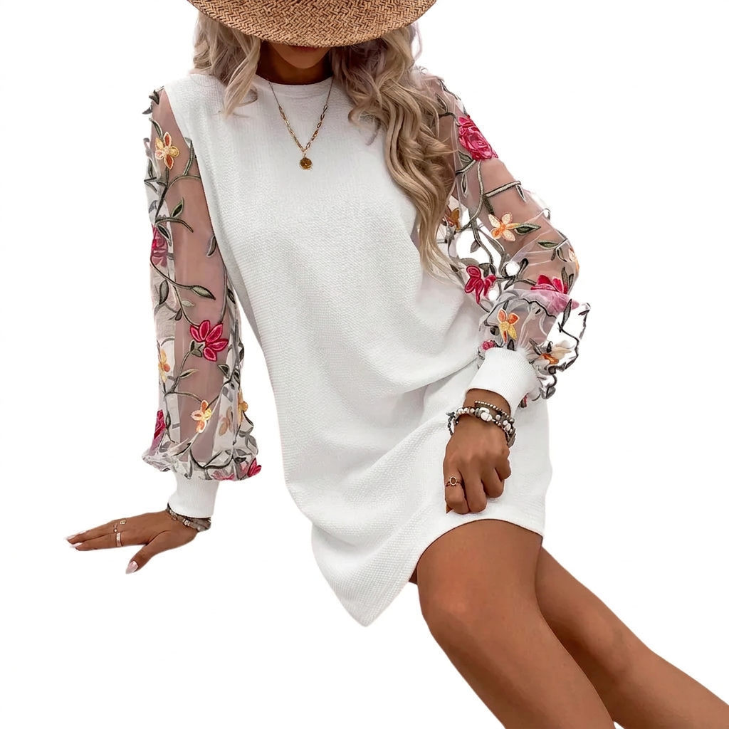 Miriam | Elegant Floral Sleeve Dress